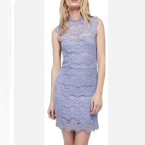 New Free People Blue Daydream Lace Dress Open Back Cocktail Sheath Medium